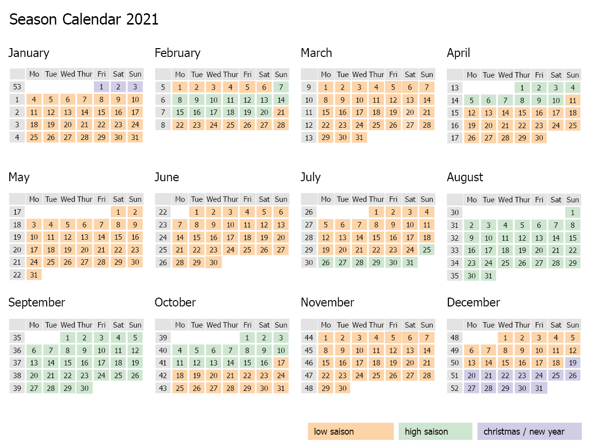 Bergfried Kalender Saison